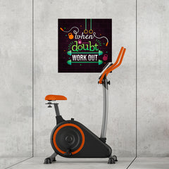 Ezposterprints - When in Doubt Work Out | GYM Motivation Quotes - 24x24 ambiance display photo sample