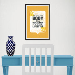 Ezposterprints - Your Body | Gym Inspiration Motivation Quotes - 12x18 ambiance display photo sample