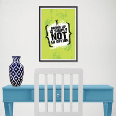 Ezposterprints - Giving Up | Gym Inspiration Motivation Quotes - 12x18 ambiance display photo sample