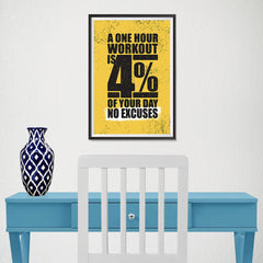 Ezposterprints - No Excuses | Gym Inspiration Motivation Quotes - 12x18 ambiance display photo sample