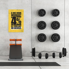 Ezposterprints - No Excuses | Gym Inspiration Motivation Quotes - 24x36 ambiance display photo sample
