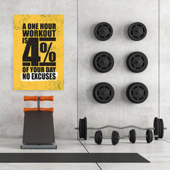 Ezposterprints - No Excuses | Gym Inspiration Motivation Quotes - 32x48 ambiance display photo sample
