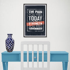 Ezposterprints - The Pain | Gym Inspiration Motivation Quotes - 12x18 ambiance display photo sample