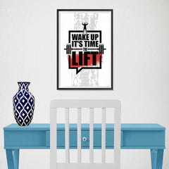Ezposterprints - Wake Up | Gym Inspiration Motivation Quotes - 12x18 ambiance display photo sample