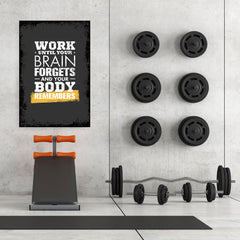 Ezposterprints - Work Until | Gym Inspiration Motivation Quotes - 32x48 ambiance display photo sample