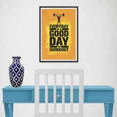 Ezposterprints - Good Day | Gym Inspiration Motivation Quotes - 12x18 ambiance display photo sample