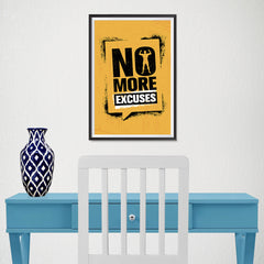 Ezposterprints - No More | Gym Inspiration Motivation Quotes - 12x18 ambiance display photo sample