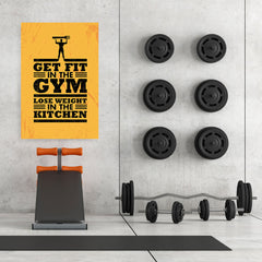 Ezposterprints - Get Fit 2 | Gym Inspiration Motivation Quotes - 32x48 ambiance display photo sample