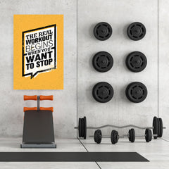 Ezposterprints - real Workout | Gym Inspiration Motivation Quotes - 32x48 ambiance display photo sample