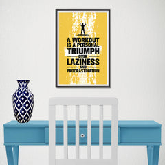 Ezposterprints - Laziness | Gym Inspiration Motivation Quotes - 12x18 ambiance display photo sample