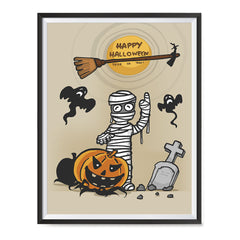 Ezposterprints - Mummy and the Broom Halloween Poster ambiance display photo sample