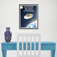 Ezposterprints - Houston We Have A Pumpkin Problem Halloween Poster - 12x16 ambiance display photo sample