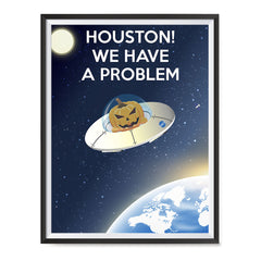 Ezposterprints - Houston We Have A Pumpkin Problem Halloween Poster ambiance display photo sample