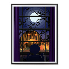 Ezposterprints - Sad Pumpkins Out There Halloween Poster ambiance display photo sample