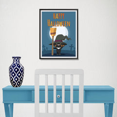 Ezposterprints - Happy Kitten Halloween Halloween Poster - 12x16 ambiance display photo sample
