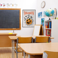 Ezposterprints - The Ghosts and The Bad Boss Pumpkin Halloween Poster - 24x32 ambiance display photo sample
