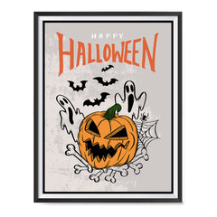 Ezposterprints - The Ghosts and The Bad Boss Pumpkin Halloween Poster ambiance display photo sample