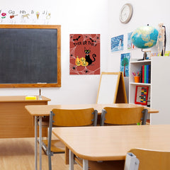 Ezposterprints - Happy Pumpkins and The Cat Halloween Poster - 18x24 ambiance display photo sample