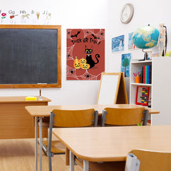 Ezposterprints - Happy Pumpkins and The Cat Halloween Poster - 24x32 ambiance display photo sample