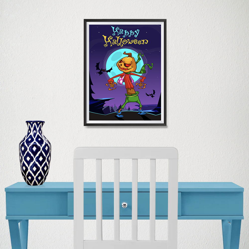 Ezposterprints - The Pumpkin Gone Crazy 2 Halloween Poster - 12x16 ambiance display photo sample