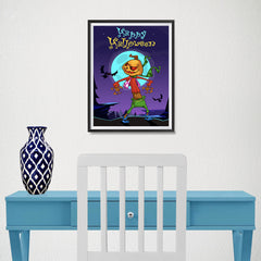 Ezposterprints - The Pumpkin Gone Crazy 2 Halloween Poster - 12x16 ambiance display photo sample