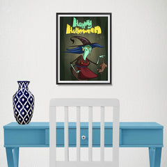 Ezposterprints - Scary Old Witch Halloween Poster - 12x16 ambiance display photo sample