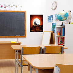 Ezposterprints - Midnight at Cemetery Halloween Poster - 18x24 ambiance display photo sample