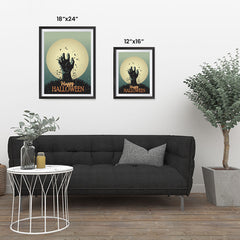 Ezposterprints - The Grunge Gothic Hand Halloween Poster ambiance display photo sample