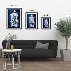 Ezposterprints - Trick Or Treat - Blue Halloween Poster