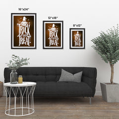 Ezposterprints - Trick Or Treat - Brown Halloween Poster