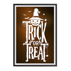 Ezposterprints - Trick Or Treat - Brown Halloween Poster ambiance display photo sample