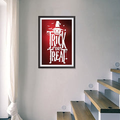 Ezposterprints - Trick Or Treat - Red Halloween Poster - 16x24 ambiance display photo sample