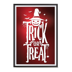 Ezposterprints - Trick Or Treat - Red Halloween Poster ambiance display photo sample