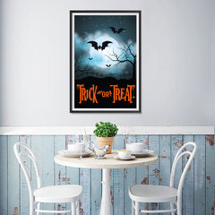 Ezposterprints - Moonligth - Orange Halloween Poster - 12x18 ambiance display photo sample