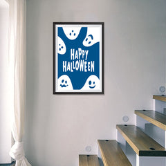 Ezposterprints - Ghosts - Blue Halloween Poster - 16x24 ambiance display photo sample