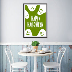 Ezposterprints - Ghosts - Green Halloween Poster - 12x18 ambiance display photo sample