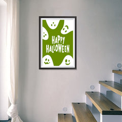 Ezposterprints - Ghosts - Green Halloween Poster - 16x24 ambiance display photo sample