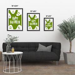 Ezposterprints - Ghosts - Green Halloween Poster