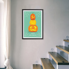 Ezposterprints - Pumpkins On Green Halloween Poster - 16x24 ambiance display photo sample