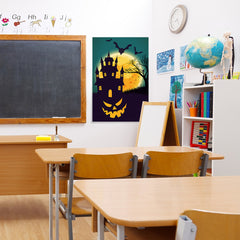 Ezposterprints - Smiling Pumpkin Halloween Poster - 24x36 ambiance display photo sample