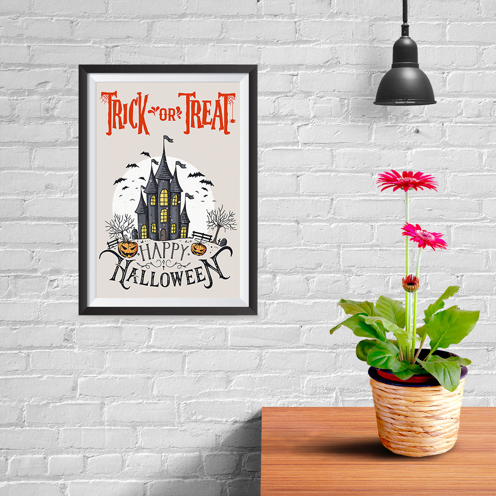 Ezposterprints - Spooky House Halloween Poster - 08x12 ambiance display photo sample