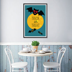 Ezposterprints - Trick Or Treat - Bats Halloween Poster - 12x18 ambiance display photo sample