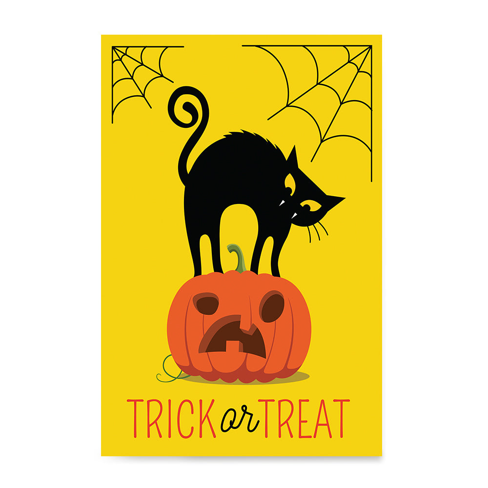 Ezposterprints - Trick Or Treat - Cat Halloween Poster ambiance display photo sample