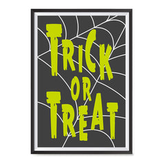 Ezposterprints - Trick Or Treat - Green Halloween Poster ambiance display photo sample
