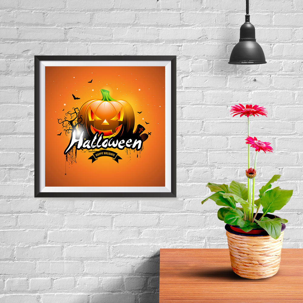 Ezposterprints - Big Pumpkin Halloween Poster - 10x10 ambiance display photo sample