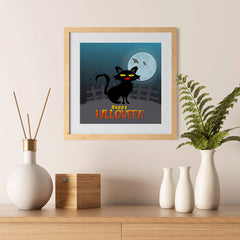 Ezposterprints - Black Cat Halloween Poster - 12x12 ambiance display photo sample