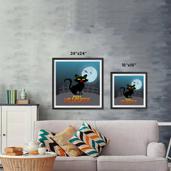 Ezposterprints - Black Cat Halloween Poster ambiance display photo sample