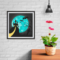 Ezposterprints - Blue Moon Halloween Poster - 10x10 ambiance display photo sample
