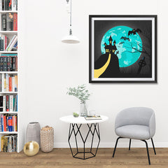 Ezposterprints - Blue Moon Halloween Poster - 32x32 ambiance display photo sample