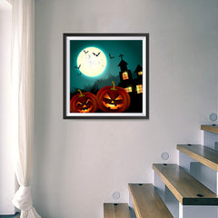 Ezposterprints - Blue Night Halloween Poster - 16x16 ambiance display photo sample